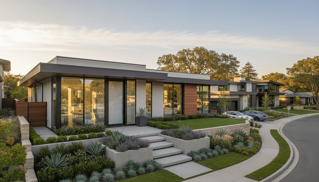 Brand-new construction home at 588 Maple Avenue in Saddle Brook with contemporary design and manicured front yard